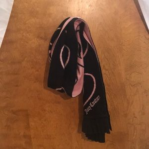 Juicy Couture pink and black scarf